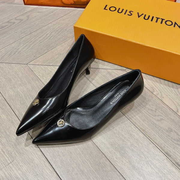 DÉCOLLETÉ LV CON TACCO BASSO NERO