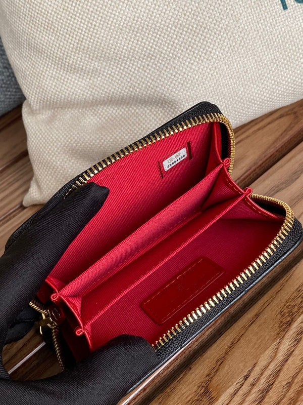 ALV Victorine 19 Zipped Coin Purse Lambskin