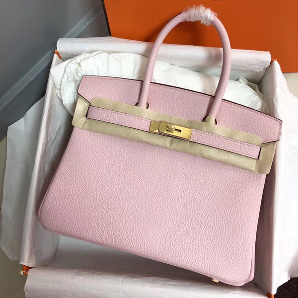 HM BIRKIN 30CM PELLE ROSA TOGO FERRAMENTA ORO