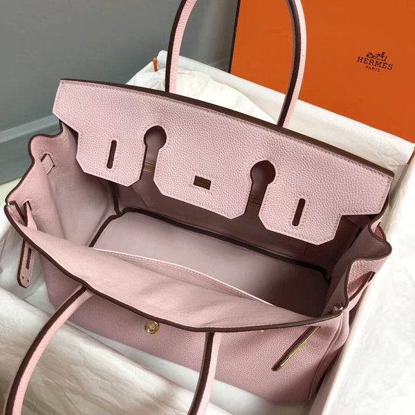 HM BIRKIN 30CM PELLE ROSA TOGO FERRAMENTA ORO