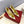 One Stud Gold Patent White Leather Pump