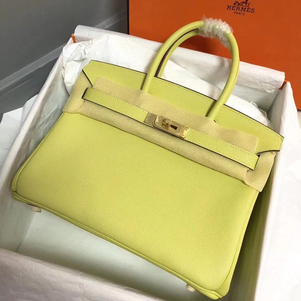 HM BIRKIN 25CM PELLE GIALLA TOGO FERRAMENTA ORO
