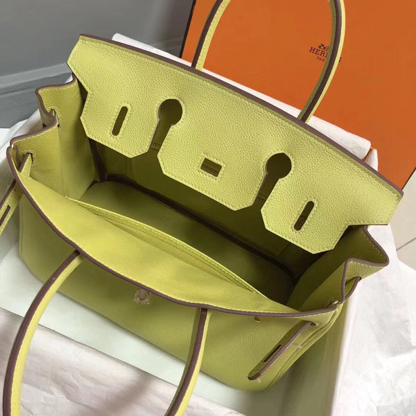 HM BIRKIN 25CM PELLE GIALLA TOGO FERRAMENTA ORO