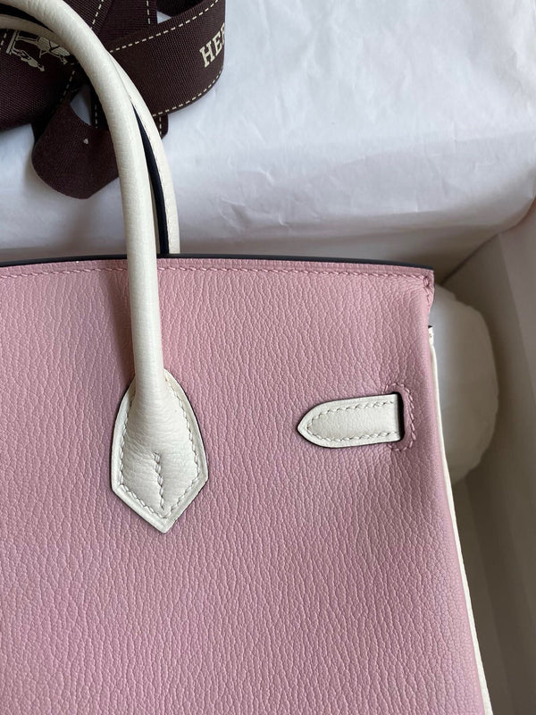 HM BIRKIN 25CM ROSA CHIARO CHEVERO MYSORE PELLE FERRAMENTA ORO