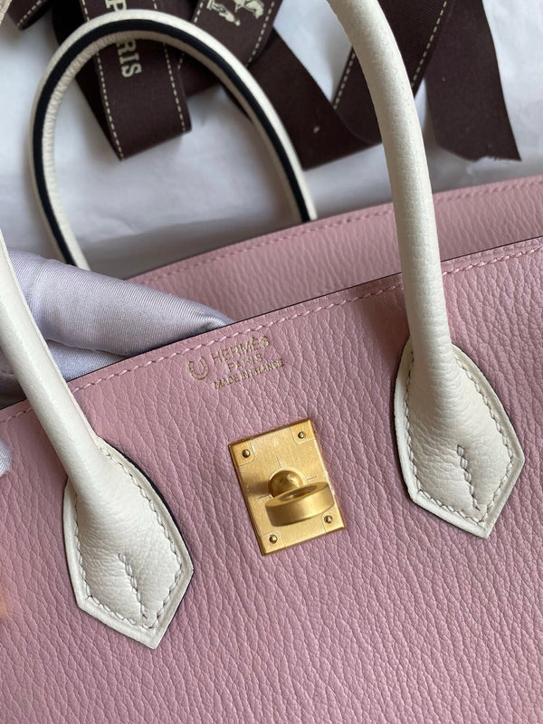 HM BIRKIN 25CM ROSA CHIARO CHEVERO MYSORE PELLE FERRAMENTA ORO