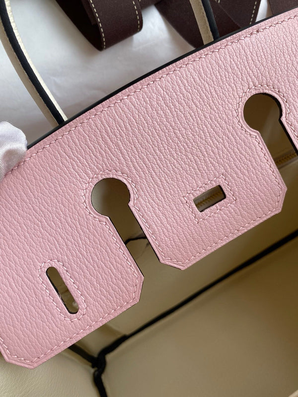 HM BIRKIN 25CM ROSA CHIARO CHEVERO MYSORE PELLE FERRAMENTA ORO