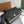 note bag 25cm black calfskin beige canvas