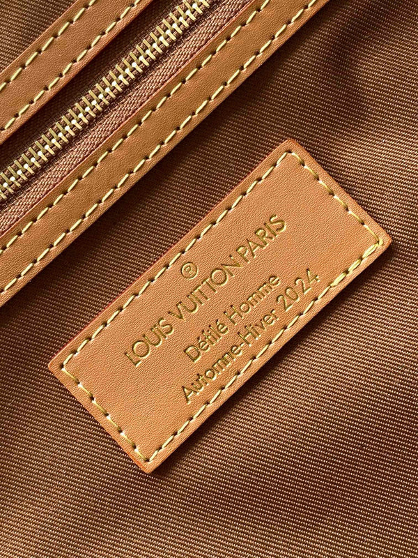 KEEPALL 50 BANDOULIERE MONOGRAM DUST COASTED CANVAS 