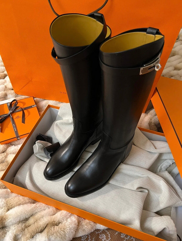 HM Black Leather Jumping Boots
