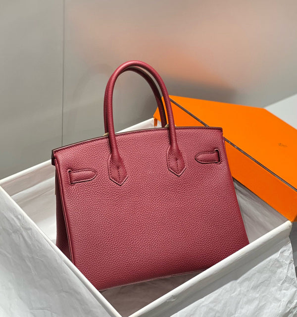 HM BIRKIN 25CM ROUGE H TOGO PELLE ORO FERRAMENTA