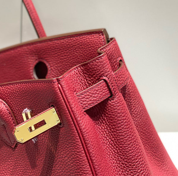 HM BIRKIN 25CM ROUGE H TOGO PELLE ORO FERRAMENTA
