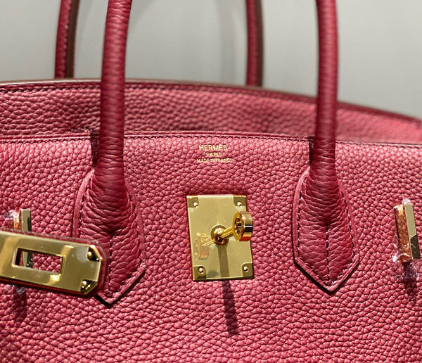 HM BIRKIN 25CM ROUGE H TOGO PELLE ORO FERRAMENTA