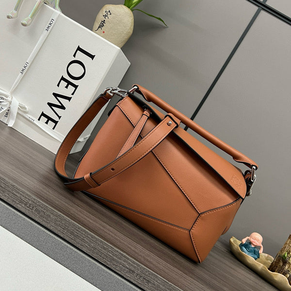 Small Puzzle 24 bag in classic gold calfskin shw
