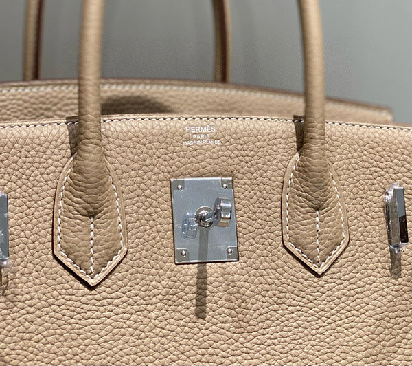 HM BIRKIN 30CM BROWN TOGO LEATHER SILVER HARDWARE
