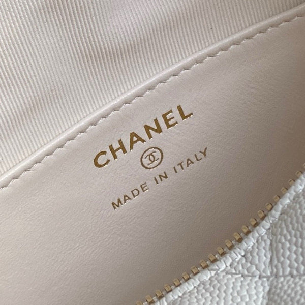 Borsa Hobo CC 25C 21,5 cm con manico superiore in pelle di vitello martellata bianca