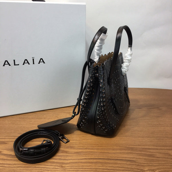 Alaia Mina 16 Bag Black Vienne Wave Calfskin