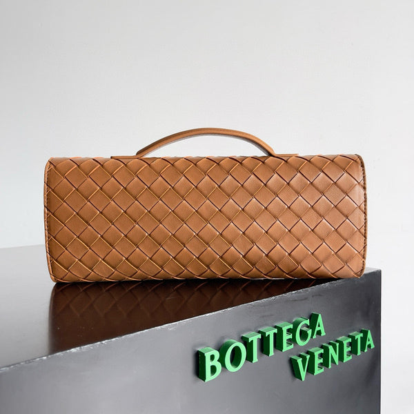 ABV Andiamo Borsa a mano lunga con manico 31 cm Pelle di vitello marrone Ghw 741511