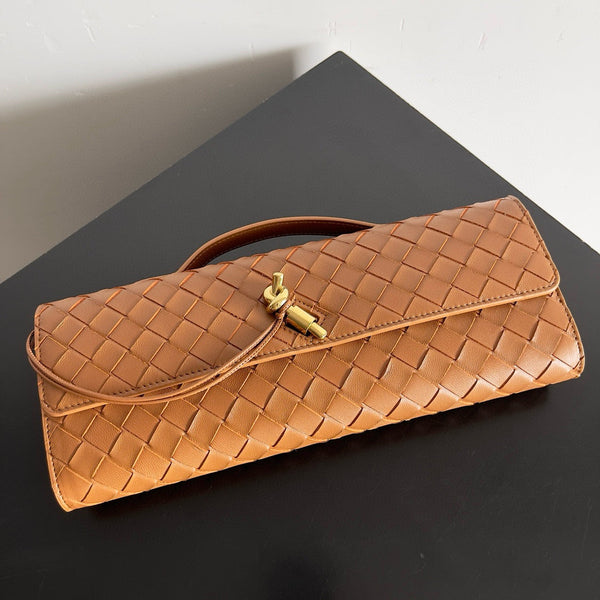ABV Andiamo Borsa a mano lunga con manico 31 cm Pelle di vitello marrone Ghw 741511