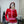 CC 25F Round-Neck Knitted Long-Sleeved Cardigan Red Wool