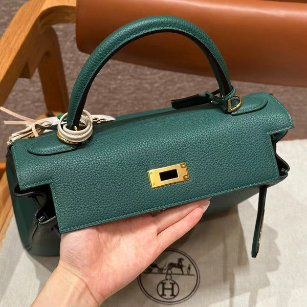 hm kelly 32cm malachite pelle togo hardware dorato