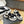 CC sneaker black and white suede calfskin