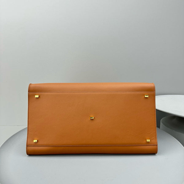 The Row Margaux 12 Brown Leather