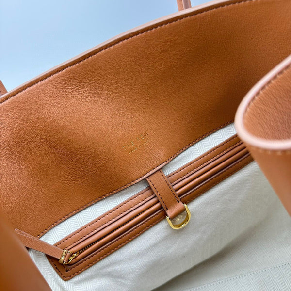 The Row Margaux 10 Brown Leather