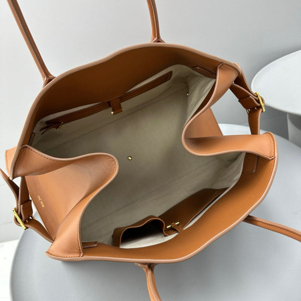 The Row Margaux 15 Brown Leather