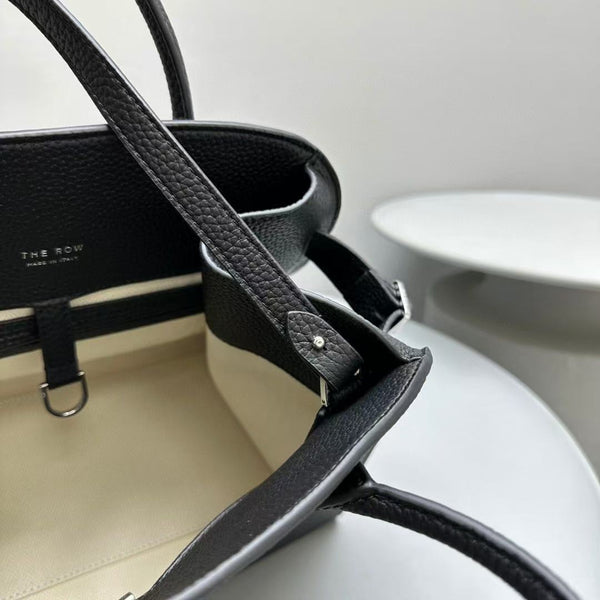 The Row Margaux 12 Black Leather