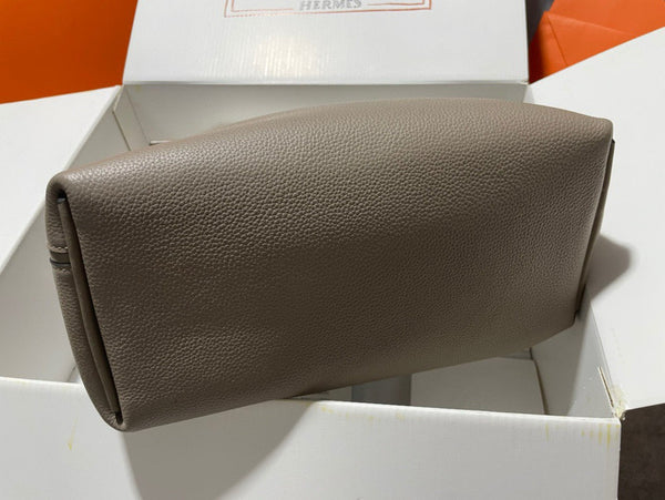 HM KELLY HANDBAG 29 ASPHALT GREY CALFSKIN