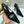 SL SLINGBACK PUMPS 100MM IN BLACK CALFSKIN PATENT LEATHER