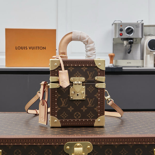 MINI RECTANGLE TRUNK 17 IN BROWN MONOGRAM CANVAS