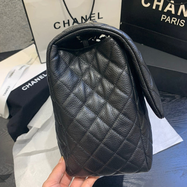 BORSA DA VIAGGIO CC 46CM IN PELLE DI BOVINA NERA CON FERRAMENTA IN ARGENTO