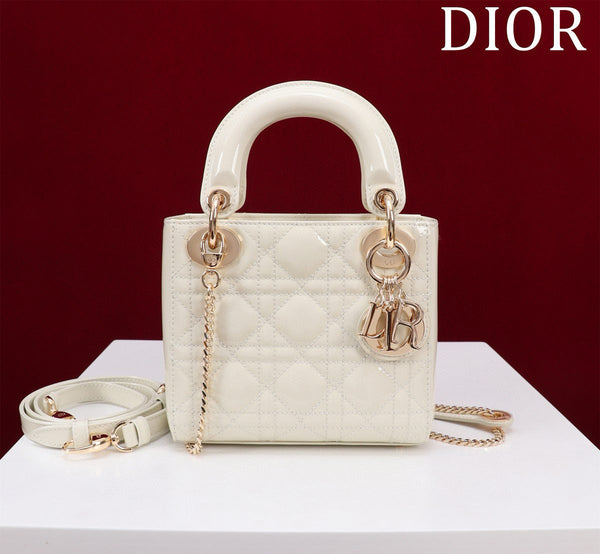 Mini Lady 17 My ABC White Patent Calfskin