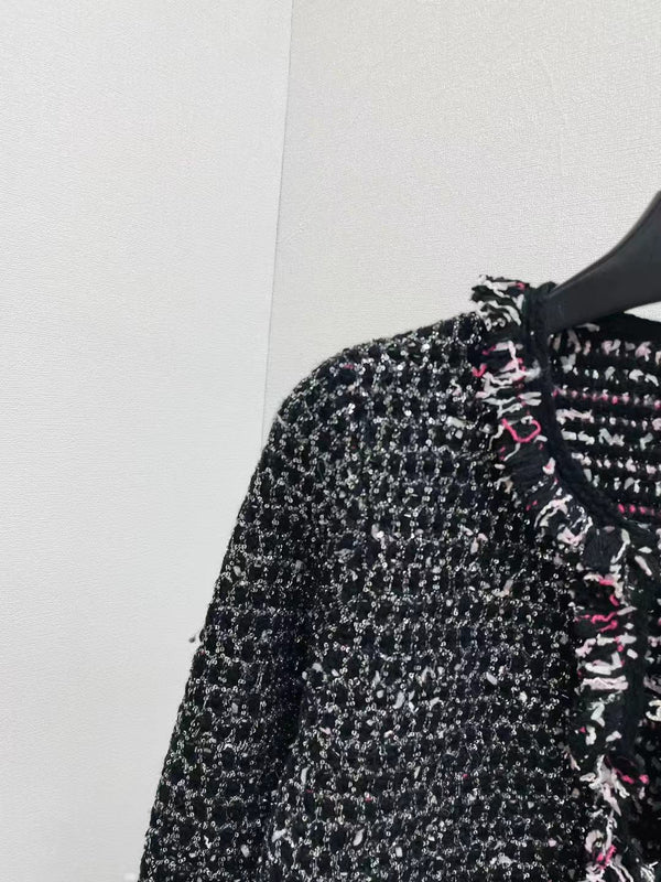 CC Multicolor Tweed Coat