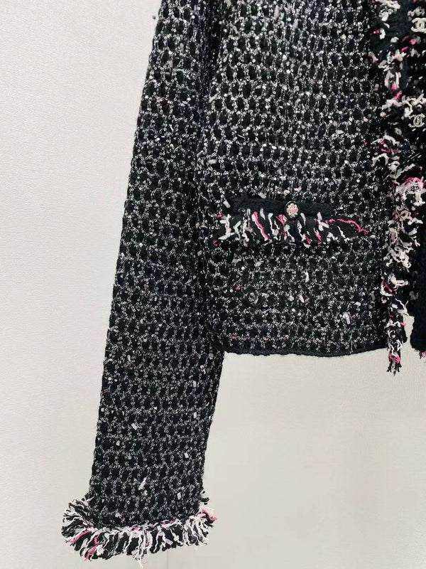 CC Multicolor Tweed Coat