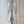 ZIMMERMANN Lucky Plunge Midi Dress Cream/Blue Floral Linen Fabric