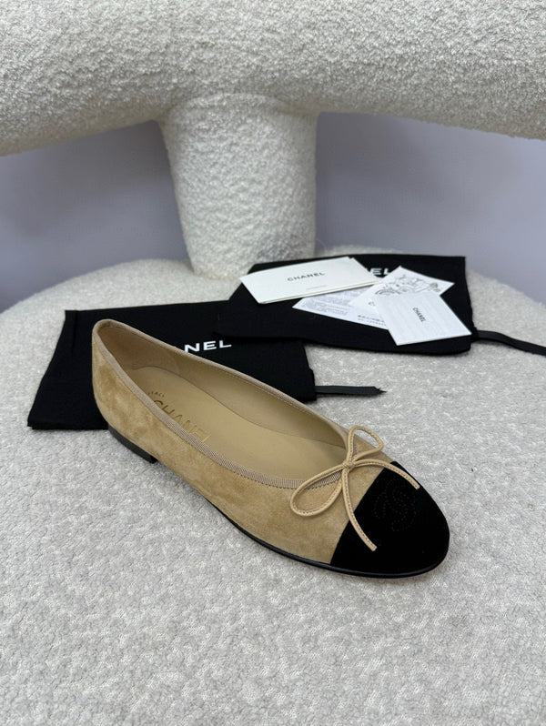 CC 25A Ballerina Beige Nera Scamosciata