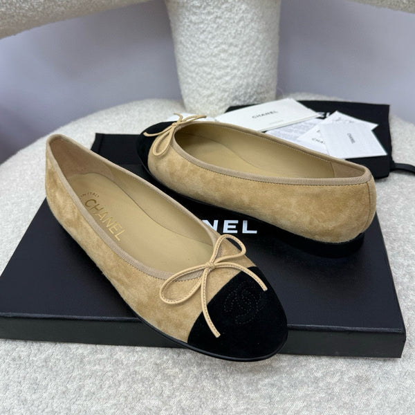 CC 25A Ballerina Beige Nera Scamosciata
