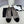 CC 25A Ballerina in pelle scamosciata nera grigio scuro