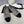CC 25A Ballerina in pelle scamosciata nera grigio scuro