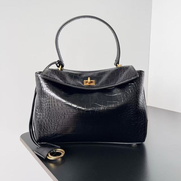 Balenciaga Rodeo Tote Bag Black Calfskin