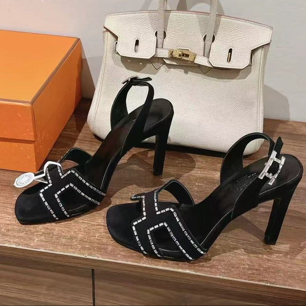 Holy 105 Sandal Black Suede Goatskin