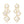 ECLOVER MOP 4 MOTIFS GOLD EARRINGS