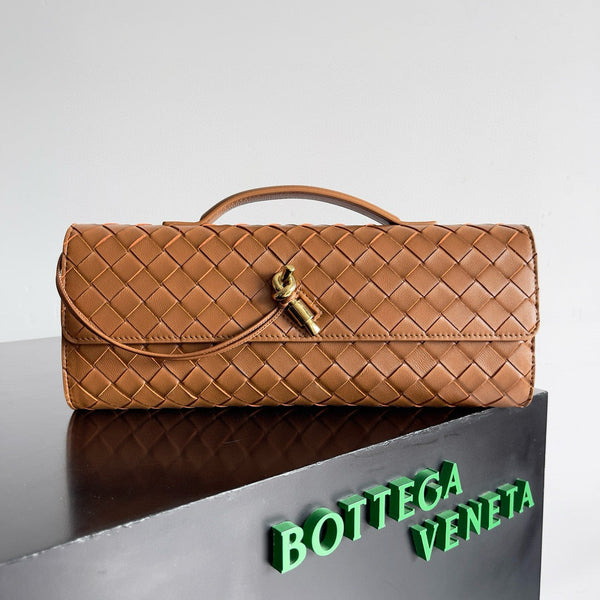 ABV Andiamo Borsa a mano lunga con manico 31 cm Pelle di vitello marrone Ghw 741511