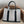 HM GARDEN PARTY 36 WHITE BLACK CANVAS CALFSKIN