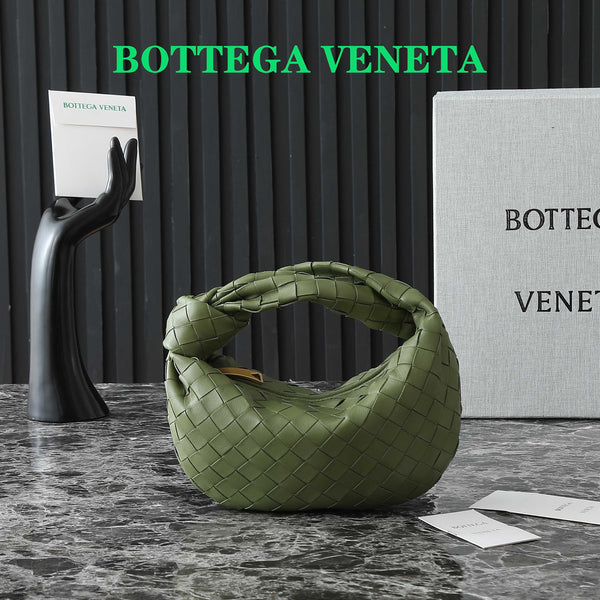 BV MINI JODIE 28CM MATCHA GREEN LAMBSKIN LEATHER