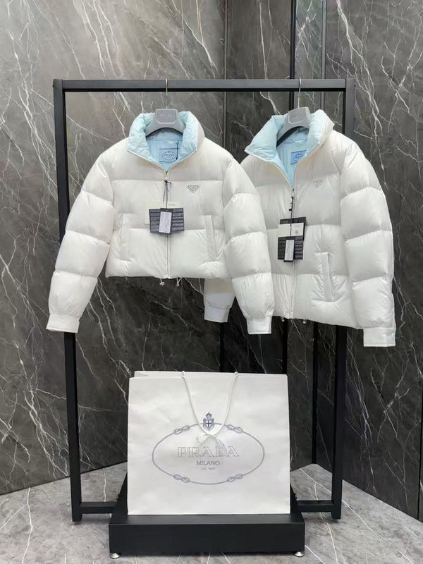Giacca corta con zip in nylon Prada Re-Nylon