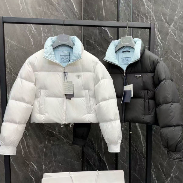 Giacca corta con zip in nylon Prada Re-Nylon
