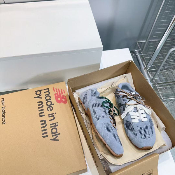 Miu Miu Pre-Owned x New Balance Sneakers Dark Gray Cowhide Suede